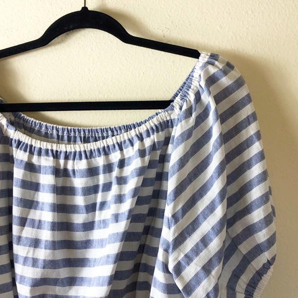 🆕 SIR the Label Blue Marlon Off the Shoulder Top - Picture 8 of 12